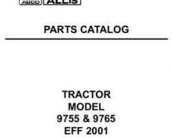 AGCO Allis 79019248 Parts Book - 9755 / 9765 Tractor (eff 2001)