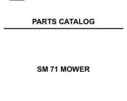 AGCO 79019284 Parts Book - SM71 Mid-Mount Mower