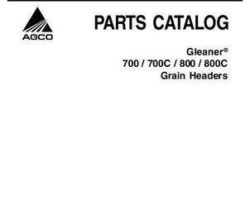 Gleaner 79019330B Parts Book - 700 / 700C Rigid, 800 / 800C Flex Grain Header