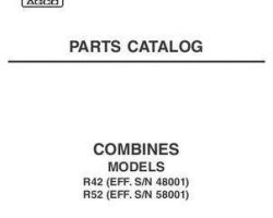 Gleaner 79019341B Parts Book - R42 (eff sn 48001-48999) / R52 (eff sn 58001-58999) Combine