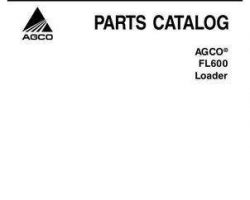 AGCO 79019355D Parts Book - FL600 Loader
