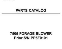 Hesston 79019360C Parts Book - 7505 Forage Blower Dion (prior sn PP5F0101, 2001-03)