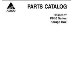Hesston 79021065B Parts Book - FB10 Forage Box (Dion, 2004)