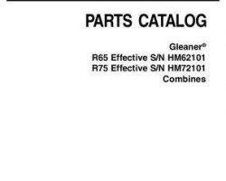 Gleaner 79021524M Parts Book - R65 / R75 Combine (eff sn HMxx101-HTxx999, 2003-08)