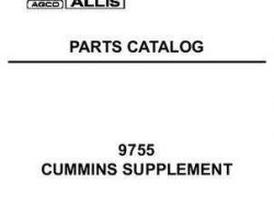 AGCO Allis 79021596 Parts Book - 9755 Tractor (Cummins supplement)