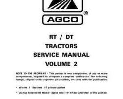 AGCO 79021622 Service Manual - RT Series / DT Series Tractor (volume 2, Dyna Shift) (packet)