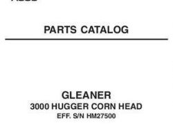 Gleaner 79021707D Parts Book - 3000 Hugger Corn Head (sn HM27500 - HR27999)