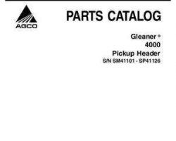 Gleaner 79021714C Parts Book - 4000 Pickup Header (sn SM41101-SP41126, 2003-05)