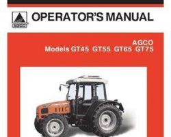 AGCO 79021716B Operator Manual - GT45 / GT55 / GT65 / GT75 Tractor
