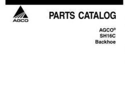 AGCO 79021756C Parts Book - SH16C Backhoe