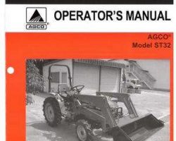 AGCO 79021929 Operator Manual - ST32 Compact Tractor (std trans)