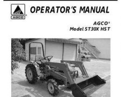 AGCO 79021930 Operator Manual - ST30X Compact Tractor (hydro trans)