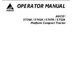 AGCO 79022656E Operator Manual - ST34A / ST41A / ST47A / ST52A Compact Tractor (platform)