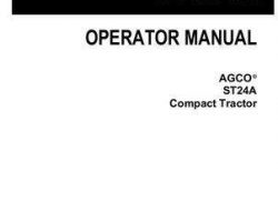 AGCO 79022658B Operator Manual - ST24A Compact Tractor