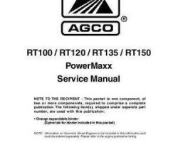 AGCO 79023015 Service Manual - RT100 / RT120 / RT135 / RT150 Tractor (PowerMaxx CVT) (packet)