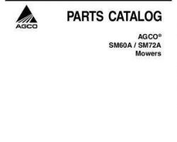 AGCO 79023134C Parts Book - SM60A / SM72A Mid-Mount Mower