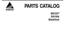 AGCO 79023265C Parts Book - SH19A Backhoe