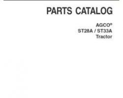 AGCO 79023460D Parts Book - ST28A / ST33A Compact Tractor (std and hydro)