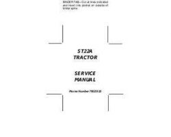 AGCO 79023519A Service Manual - ST22A Compact Tractor