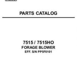Hesston 79023673A Parts Book - 7515 / 7515HO Forage Blower Dion (eff sn PP5F0101, 2005)