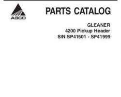 Gleaner 79023779B Parts Book - 4200 Pickup Header (sn SP41501-SP41999, 2005)