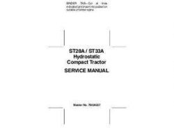 AGCO 79024228A Service Manual - ST28A / ST33A Compact Tractor (hydro trans) (packet)