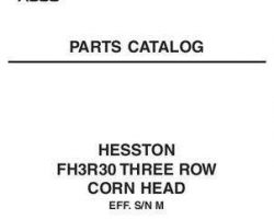 Hesston 79024284A Parts Book - FH3R30 Corn Head (3 row 30 inch, eff sn 'M')