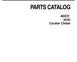 AGCO 79025014C Parts Book - 4233 Coulter Chisel