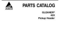 Gleaner 79026378A Parts Book - 420 Pickup Header