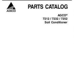 AGCO 79026379A Parts Book - 7212 / 7232 / 7252 Soil Conditioner