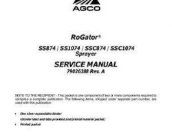 Ag-Chem 79026388A Service Manual - SS874 / SS1074 / SSC874 / SS1074 RoGator (chassis) (packet)