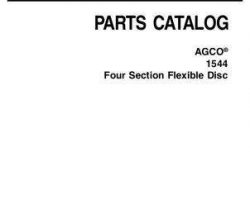 AGCO 79026448D Parts Book - 1544 Disc (4section, flexible)