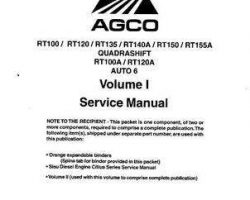 AGCO 79026535 Service Manual - RT / RT A Series Tractor (Quadrashift, Auto 6) (vol 1, packet)
