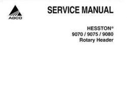 Hesston 79027236A Service Manual - 9070 / 9075 / 9080 Rotary Header