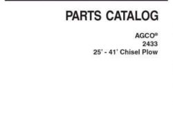 AGCO 79027269C Parts Book - 2433 Chisel Plow (25 - 41 ft)