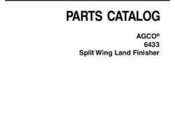 AGCO 79027285E Parts Book - 6433 Land Finisher (split wing)