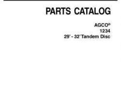 AGCO 79027294D Parts Book - 1234 Disc Harrow (tandem, 29 - 32 ft)