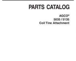 AGCO 79027309D Parts Book - 5035 / 5135 Coil Tine (attachment)