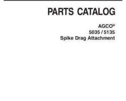 AGCO 79027311D Parts Book - 5035 / 5135 Spike Drag (attachment)