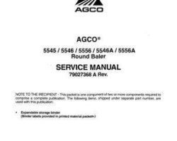 AGCO 79027368A Service Manual - 5545 / 5546 / 5556 / 5546A / 5556A Baler