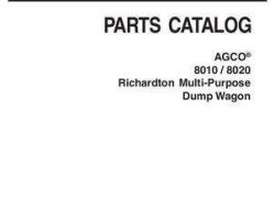 AGCO 79028108C Parts Book - 8010 / 8020 Richardton Dump Wagon (multi-purpose)