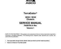 Ag-Chem 79028766A Service Manual - 8204 / 8244 TerraGator (chassis) (packet)