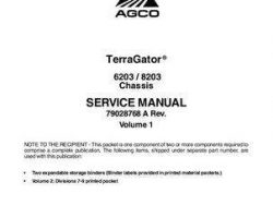 Ag-Chem 79028768A Service Manual - 6203 / 8203 TerraGator (chassis) (packet)