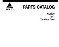AGCO 79032791A Parts Book - 1211 Disc Harrow (tandem)