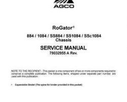 Ag-Chem 79032954B Service Manual - 884 / 1084 / SS884 / SS1084 / SSc1084 RoGator (chassis)(assembly)