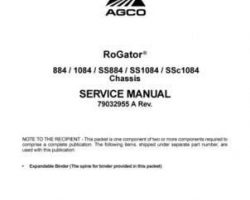 Ag-Chem 79032955A Service Manual - 884 / 1084 RoGator (chassis) (packet)