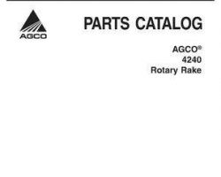 AGCO 79033073A Parts Book - 4240 Tedder (pull type & 3 point)