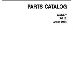 AGCO 79033099E Parts Book - 9413 Grain Drill