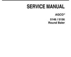 AGCO 79033140A Service Manual - 5146 / 5156 Round Baler