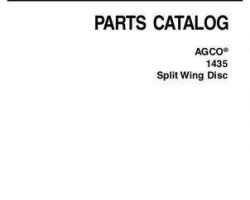 AGCO 79033172B Parts Book - 1435 Split Wing Disc